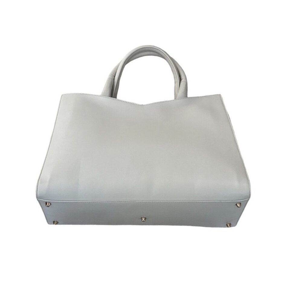 Sara Battaglia Plisse white Rainbow Tote Handbag - Picture 3 of 8